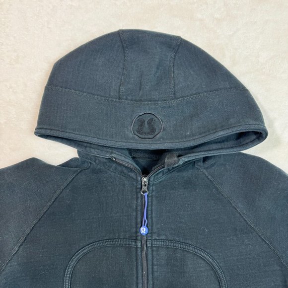 Lululemon Fade Black Jacket Scuba Hoodie Woman Size S Stretch Side Panel - Picture 2 of 16
